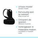 Orange Care Back support Belt - Black back strap - XL