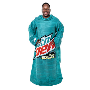 Snuggie Original - Blanket Fleece - with sleeves - Mountain Dew Green retro blue