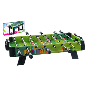 Kopaná/Fotbal společenská hra 71x36cm dřevo kovová táhla s počítadlem v krabici 67x7x36cm