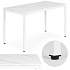 Stůl do kuchyně jídelny pro 4-5 osob počítačový stůl 120x60 cm bílý mramor ModernHome
