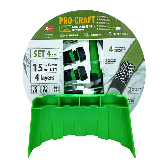 Zelená zahradní hadice Procraft PR-4GH1315F