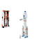 Raketa vypouštějící páru plast 36cm na baterie se zvukem se světlem s doplňky v krabici 17x38x6,5cm