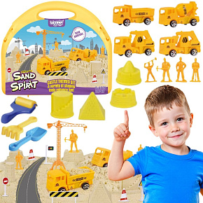 WOOPIE Magiczny Piasek Kinetyczny Plac Budowy Dźwig Autka WOOPIE Magiczny Piasek Kinetyczny Plac Budowy Dźwig Autka