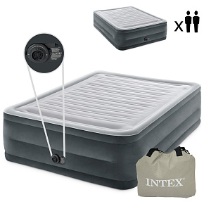 Matrace postel na spaní dvoulůžková s automatickou pumpou 203x152 cm INTEX 64418ND