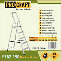 Schůdky hliníkové jednostranné 7st. Procraft  PLA2.150