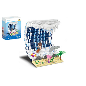 Stavebnice mini KOCO Surfovací vlna plast 1471ks v krabičce 15x20x8cm Stavebnice mini KOCO Surfovací vlna plast 1471ks v krabičce 15x20x8cm