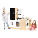 Dřevěná kuchyňka pro děti samostatné segmenty XXL tabule + LED ECOTOYS