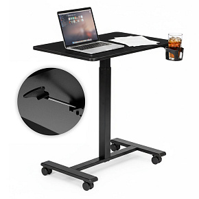Mobilne biurko 70x48 cm stolik pod laptopa regulacja wysokości 71,5-112 cm czarny ModernHome Mobilne biurko 70x48 cm stolik pod laptopa regulacja wysokości 71,5-112 cm czarny ModernHome