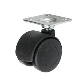 Nábytkové kolečko prům. 50mm/40kg, montážní deska