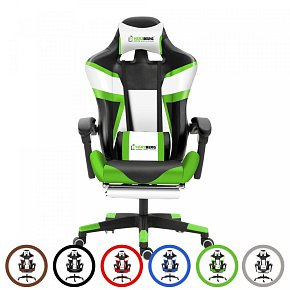 Herzberg HG-8082: Tri-color Gaming and Office Chair with T-shape Accent (Coffee)