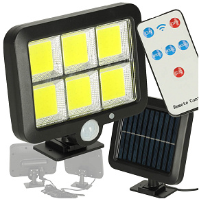 Solární lampa s pohybovým a soumrakovým senzorem 120 LED