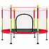Trampolina do domu ogrodu dla dzieci siatka piłki 140cm 55inch czerwona