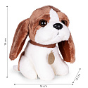 Plyšový pejsek v kabelce beagle maskotka pro dítě + kartáč na péči