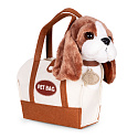 Plyšový pejsek v kabelce beagle maskotka pro dítě + kartáč na péči