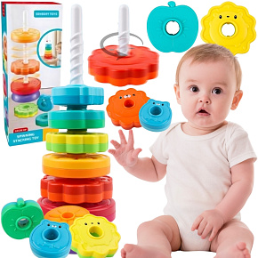 WOOPIE BABY Edukacyjna Piramidka Zakręcona Wieża Zwierzątka WOOPIE BABY Edukacyjna Piramidka Zakręcona Wieża Zwierzątka