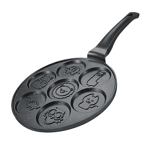 Herzberg HG-CP267ANL: 26cm Pánev na palačinky a crepes s mramorovým povrchem - 7 roztomilých zvířat
