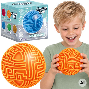 WOOPIE Oranžová koule Labyrint 3D, hra na zručnost, hlavolam labyrint WOOPIE Oranžová koule Labyrint 3D, hra na zručnost, hlavolam labyrint