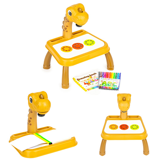 Projektor tabule na kreslení dinosauři 12 fixů 24 vzorů