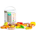 Dřevěné jídlo na krájení 23 kusů ECOTOYS