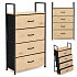 Szafka z 4 szufladami materiałowymi regał 60 cm organizer tekstylny loft ModernHome