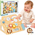 WOOPIE GREEN  Tablica Manipulacyjna Edukacyjna Sensoryczna Domek Montessori 2w1 8 el.