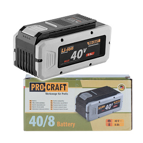Baterie akumulátorová 40V Li-ion, 8000mAh Procraft 40/8 Baterie akumulátorová 40V Li-ion, 8000mAh Procraft 40/8