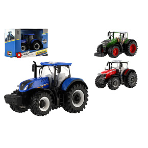 Traktor Bburago Fendt 1050 Vario/New Holland kov/Massey F.plast 13cm 2 druhy v krabičce 15x11x8cm Traktor Bburago Fendt 1050 Vario/New Holland kov/Massey F.plast 13cm 2 druhy v krabičce 15x11x8cm