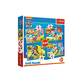 S.CENA Puzzle - _4w1 (12, 15, 20, 24)_ -Biegnce Pieski / Viacom PAW Patrol