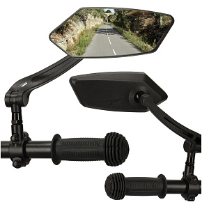 Podélné zpětné cyklistické zrcátko na řídítka, nastavitelné 360, 2 ks