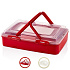 Herzberg HG-L719: Single-Tier Takeaway Pastry Carrying Box (Red)