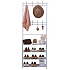 Herzberg HG-03367 : Porte-manteau d'entrée à 4 niveaux avec organisateur de rangement pour chaussures - 60 x 153 cm