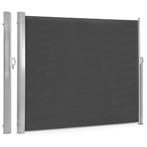 Skládací markýza 300x180 cm boční roleta paraván do zahrady na terasu antracit MultiGarden