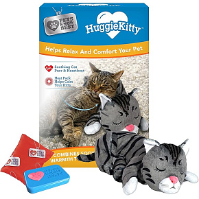 Huggie Kitty Grey Tabby – The Ultimate Comfort Plush for Your Cat