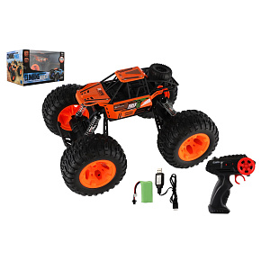 Auto RC Off-Road terénní 2,4GHz plast 32cm dobíjecí pack+baterie oranžové v krabici 38x23x26cm Auto RC Off-Road terénní 2,4GHz plast 32cm dobíjecí pack+baterie oranžové v krabici 38x23x26cm