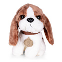 Plyšový pejsek v kabelce beagle maskotka pro dítě + kartáč na péči