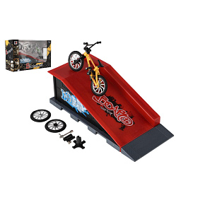 Skatepark - kolo prstové šroubovací s rampou plast 10cm s doplňky 3 barvy v krabici 28x18x11cm Skatepark - kolo prstové šroubovací s rampou plast 10cm s doplňky 3 barvy v krabici 28x18x11cm