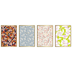 Interdruk zeszyt metallic floral 8szt zestaw a5 60 k kratka