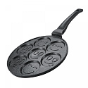 Herzberg HG-CP267SML : Poêle à pancakes et crêpes 26 cm avec 7 smileys