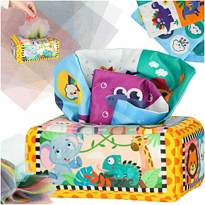 Sorter pudełko z chusteczkami sensoryczne montessori pluszowe cyfry litery Sorter pudełko z chusteczkami sensoryczne montessori pluszowe cyfry litery