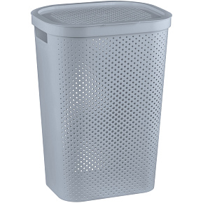 Koš na špinavé prádlo INFINITY 60L šedý puntíky