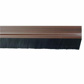 Samolepicí těsnicí lišta s kartáčem 24mm PVC HNĚDÁ 1m