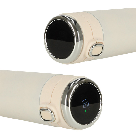 Termohrnek s náustkem termoska LED 350ml béžová
