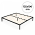 Łóżko metalowe 135x190 cm ze stelażem minimalistyczna czarna rama ModernHome
