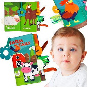 WOOPIE BABY Książeczka z Ogonkami Zwierząt Materiałowa WOOPIE BABY Książeczka z Ogonkami Zwierząt Materiałowa