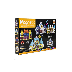 Magnetická stavebnice domeček 75ks v krabici 25x18x4cm