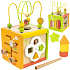 VIGA Drewniana Kostka Edukacyjna 5w1 Sorter Przeplatanka Montessori