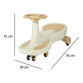Jeździk grawitacyjny LED Swing Fix S4 świecące koła z muzyką grający 76cm złoto-biały max 100kg