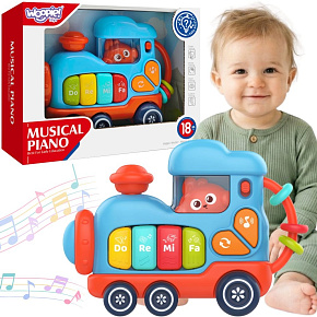 WOOPIE BABY Interaktivní Hudební Pianko Lokomotiva