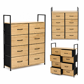 Szafka komoda 8 szuflad materiałowych 80 cm organizer tekstylny MDF loft ModernHome Szafka komoda 8 szuflad materiałowych 80 cm organizer tekstylny MDF loft ModernHome