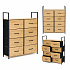 Szafka komoda 8 szuflad materiałowych 80 cm organizer tekstylny MDF loft ModernHome